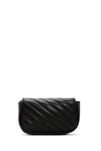 کیف کراس بادی زنانه مینی مشکی کاپیتونه بند بلند دری مد