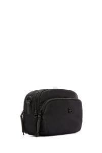 کیف کراس بادی زنانه پارچه‌ای مینی مشکی بند بلند دری مد