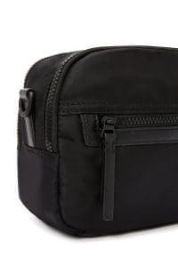 کیف کراس بادی زنانه پارچه‌ای مینی مشکی بند بلند دری مد