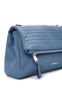 کیف کراس بادی زنانه چرم آبی بند بلند دری مد