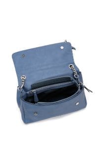 کیف کراس بادی زنانه چرم آبی بند بلند دری مد