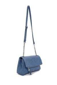 کیف کراس بادی زنانه چرم آبی بند بلند دری مد