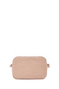 کیف کراس بادی زنانه چرم بژ تیره بند بلند دری مد