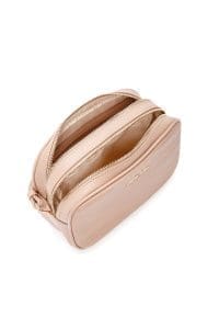 کیف کراس بادی زنانه چرم بژ تیره بند بلند دری مد