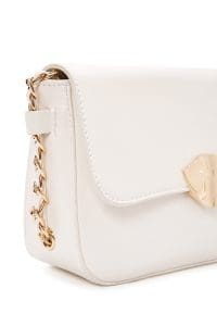 کیف کراس بادی زنانه چرم سفید بند بلند دری مد