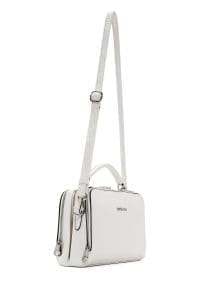 کیف کراس بادی زنانه چرم سفید بند بلند دری مد