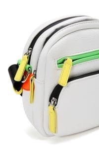 کیف کراس بادی زنانه چرم سفید بند بلند دری مد