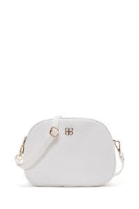 کیف کراس بادی زنانه چرم سفید مینی بند بلند دری مد