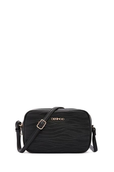 کیف کراس بادی زنانه چرم مشکی بند بلند دری مد