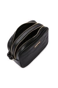 کیف کراس بادی زنانه چرم مشکی بند بلند دری مد