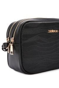 کیف کراس بادی زنانه چرم مشکی بند بلند دری مد