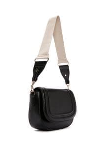 کیف کراس بادی زنانه چرم مشکی بند بلند دری مد