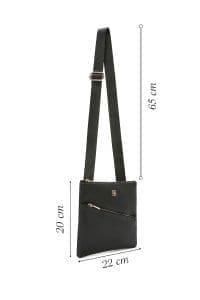 کیف کراس بادی زنانه چرم مشکی بند بلند دری مد