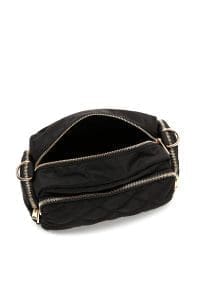 کیف کراس بادی زنانه چرم مشکی بند بلند دری مد