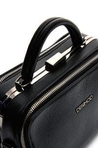 کیف کراس بادی زنانه چرم مشکی بند بلند دری مد