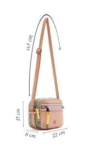 کیف کراس بادی زنانه چرم پودری بند بلند دری مد