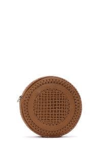 کیف کراس بادی زنانه چرم کاراملی بافت‌دار مینی بند بلند دری مد