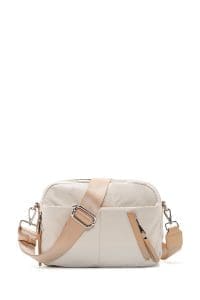 کیف کراس بادی زنانه چرم کرم بند بلند دری مد