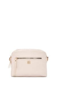 کیف کراس بادی زنانه چرم کرم بند بلند دری مد