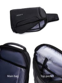کیف کراس بادی پارچه ای مشکی مردانه D-PACK دری مد