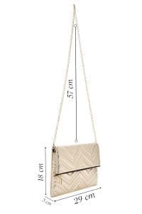 کیف کلاچ زنانه طلایی بند بلند کاپیتونه دری مد