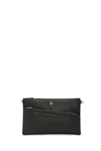 کیف کلاچ زنانه مشکی بند بلند زنجیری دری مد