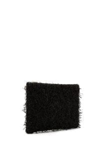 کیف کلاچ زنانه مشکی بند بلند زنجیری دری مد