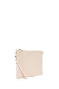 کیف کلاچ زنانه کرم بند بلند زنجیری دری مد