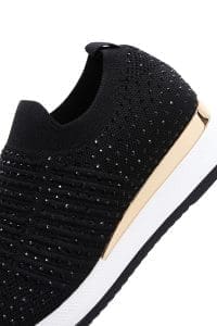 Derimod Zero کتونی زنونه مشکی نگین‌دار با زیره ضخیم