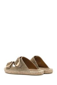 دمپایی زنانه اسپادریل چرمی جیر قهوه‌ای روشن سگک‌دار دری مد