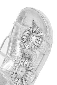 دمپایی زنانه شفاف سگک‌دار نگین‌دار دری مد