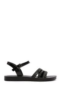 صندل راحتی زنانه بند دار مچ پا مشکی