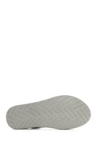 صندل زنانه سفید چرم بندی راحتی دری مد