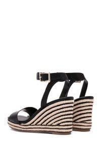 صندل زنانه مشکی بندی لژدار اسپادریل دری مد