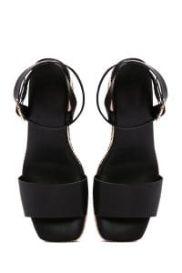 صندل زنانه مشکی بندی لژدار اسپادریل دری مد