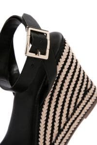 صندل زنانه مشکی بندی لژدار اسپادریل دری مد