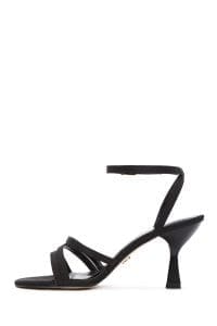 صندل زنانه مشکی بندی پاشنه‌دار دری مد