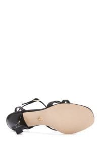 صندل زنانه مشکی بندی پاشنه‌دار دری مد