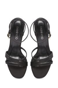 صندل زنانه مشکی بندی پاشنه‌دار دری مد