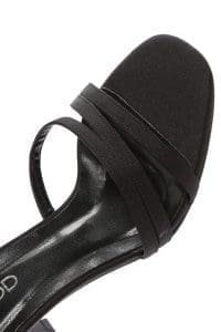 صندل زنانه مشکی بندی پاشنه‌دار دری مد