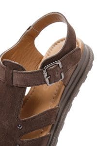 صندل زنانه ویژون بندی جیر چرمی دری مد