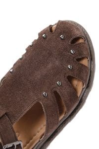 صندل زنانه ویژون بندی جیر چرمی دری مد