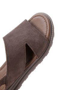 صندل زنانه ویژون بندی جیر چرمی دری مد