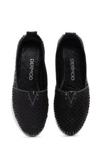 لوفر زنانه مشکی پاشنه بلند چرم راحتی دری مد