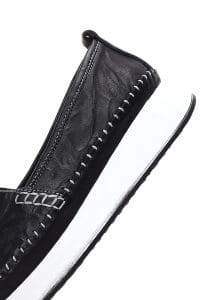 لوفر زنانه مشکی پاشنه بلند چرم راحتی دری مد