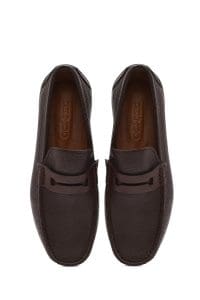 لوفر مردانه چرم قهوه‌ای روزمره دری مد