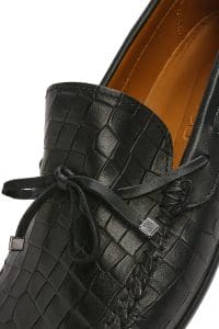 لوفر مردانه چرم مشکی طرح کروکودیل روزمره دری مد