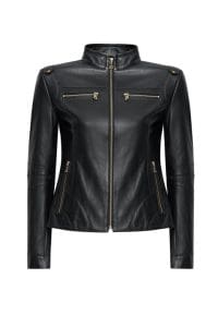 کت چرم کوتاه مشکی زنانه Derek دری مد