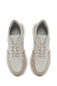 کتونی زنونه چرم بژ بنددار دری مد