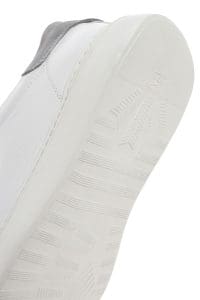 کتونی مردانه چرم سفید بنددار دری مد